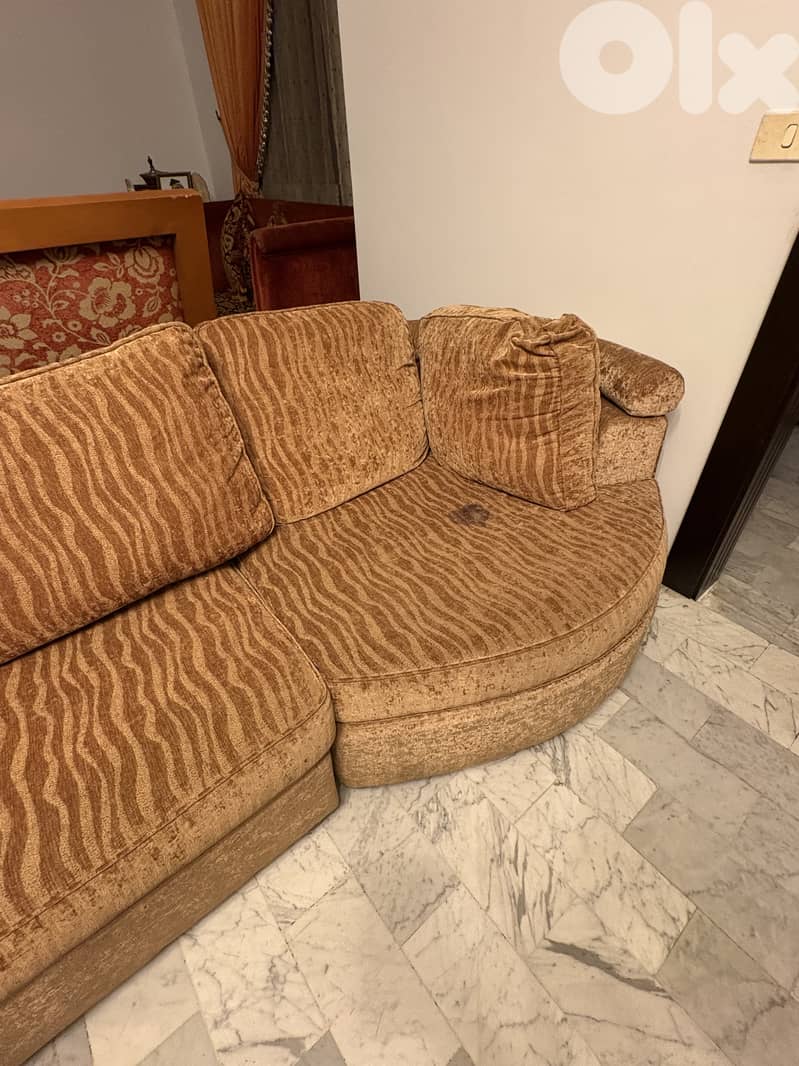 Gold color sofa 3