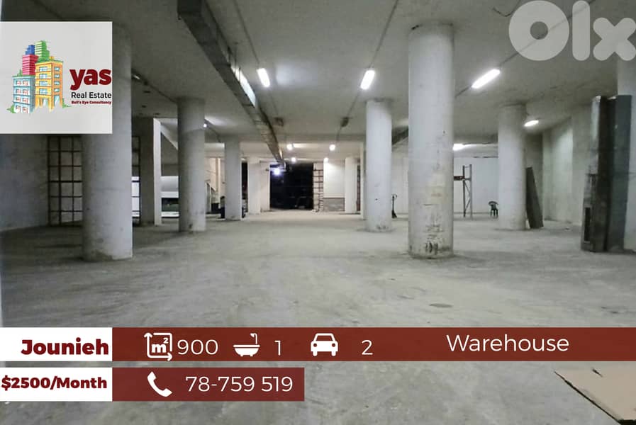 Jounieh 900m2 | Warehouse | Rent | Prime Location | Equipped | IV/EH 0