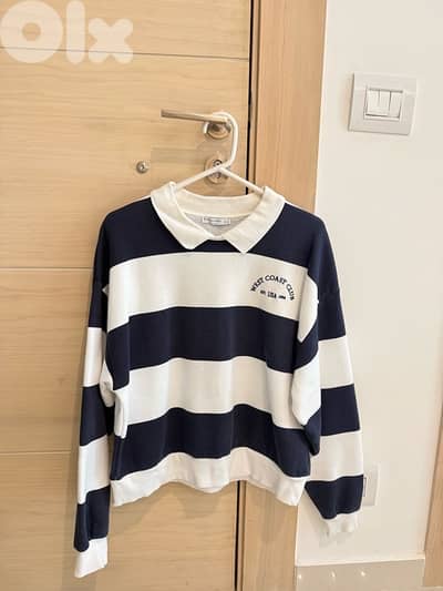 stradivarius striped sweater size m, new never worn