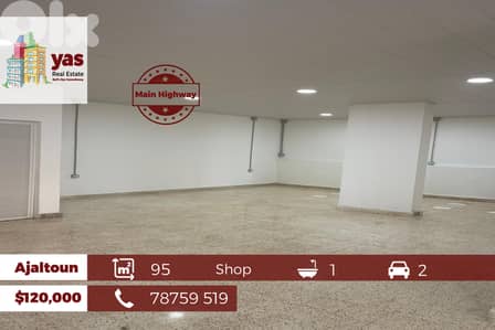 Ajaltoun 95m2 | Shop | Main Highway | Rent | Prime Location | PTD |