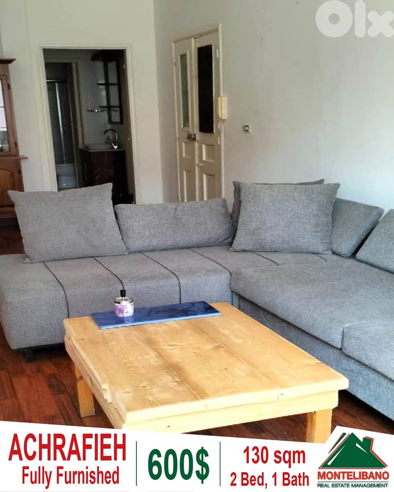 Fully Furnished 130 sqm Apartment For Rent in Achrafieh (أشرفية) 0