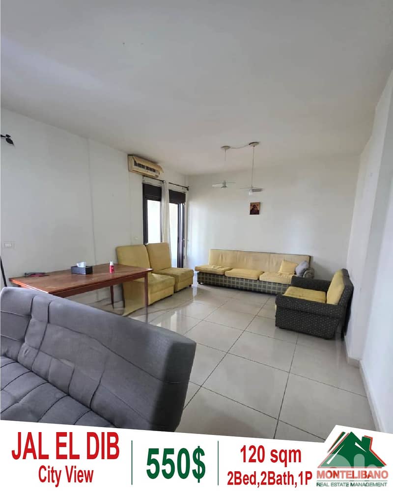 120 sqm Apartment For Rent in Jal El Dib (جل الديب) with City View 0