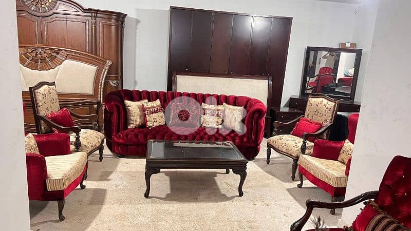صالون ملكي خشب زان مستعمل بحالة جديدة 2
