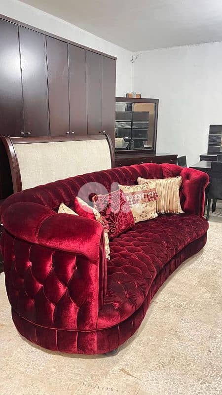 صالون ملكي خشب زان مستعمل بحالة جديدة 12