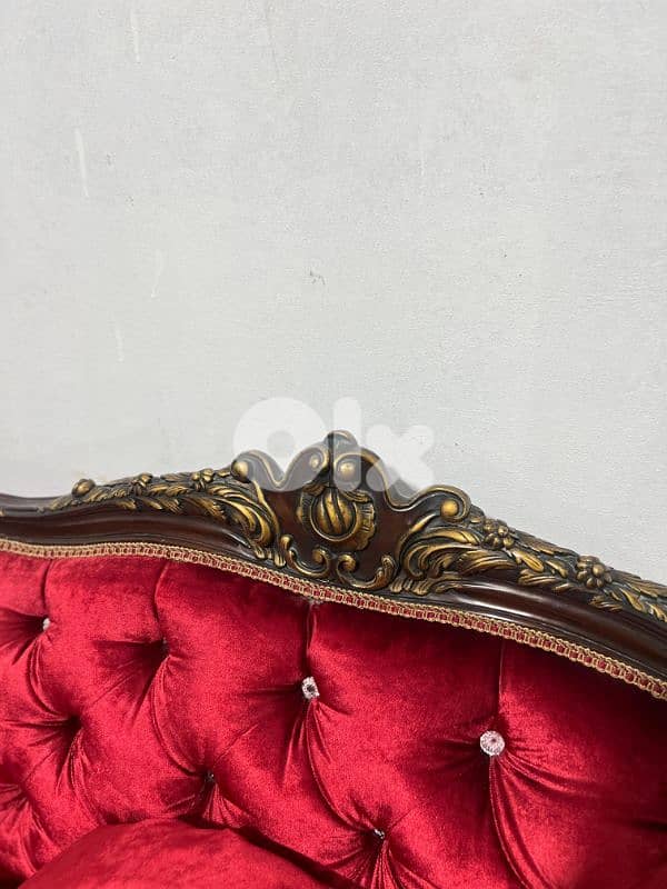 صالون فرنسي ملوكي خشب زان حفر أيد مستعمل بحالة جديدة 5