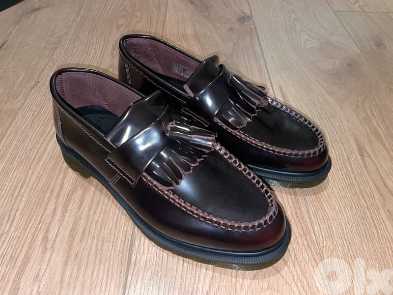 Doc Martens - Adrian Arcadia Leather Loafers in Cherry Red (43) 1