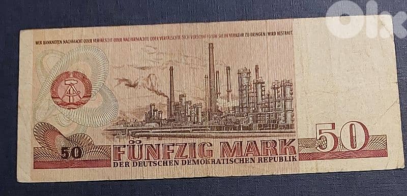 DDR East Germany 50 Mark 1971 Fredrich Engels 1