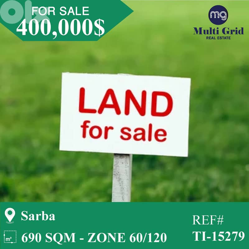 TI-15279 / Land for Sale in Sarba, أرض للبيع في صربا 0