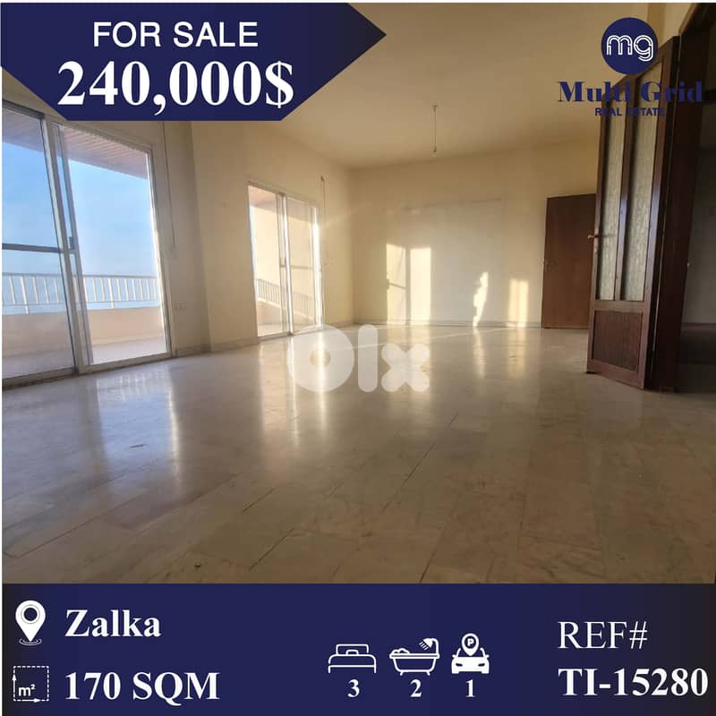 TI-15280 / Apartment for Sale in Zalka, شقة للبيع في الزلقا 0