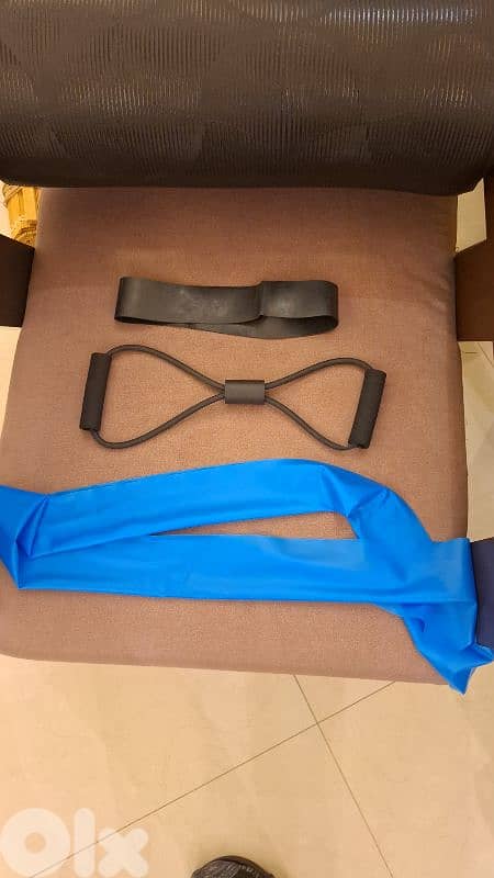 Elliptical bike, with elastics&dumbells axe and weights up to 25kg 4