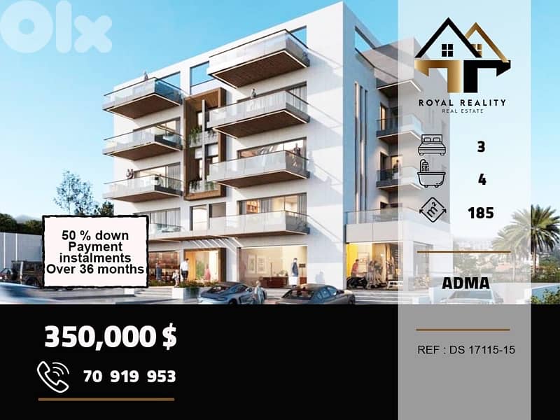 apartments for sale in adma keserouan شقق للبيع في ادما كسروان 0