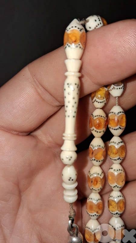 مسبحه عاج مطعم قديم دق فضه 2