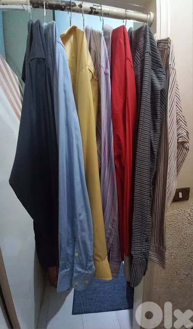 قمصان كم طويل عدد 40 قطعه  للبيع رجالي