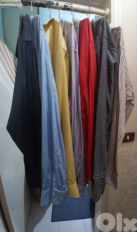 قمصان كم طويل عدد 40 قطعه  للبيع رجالي 0