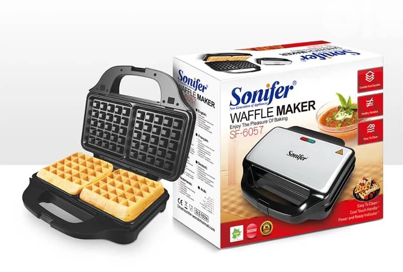 sonifer waffle maker big size 900w 1