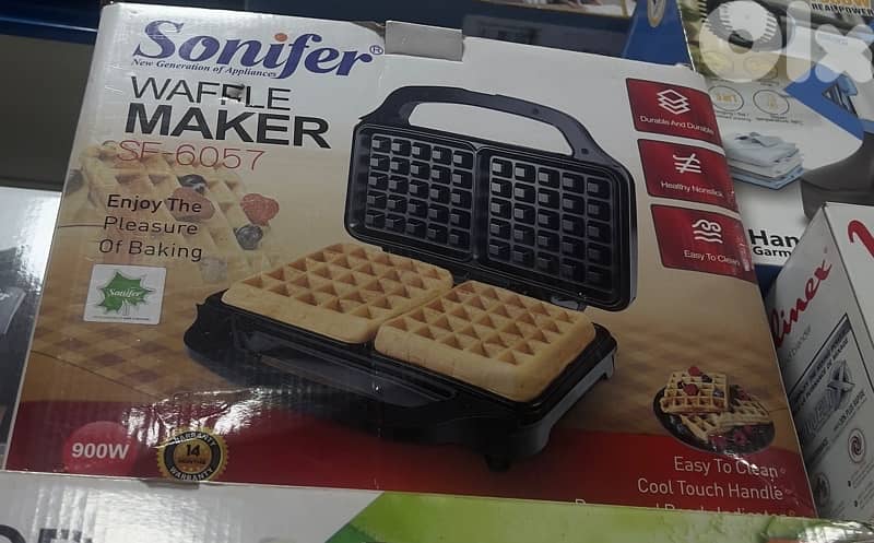 sonifer waffle maker big size 900w 2