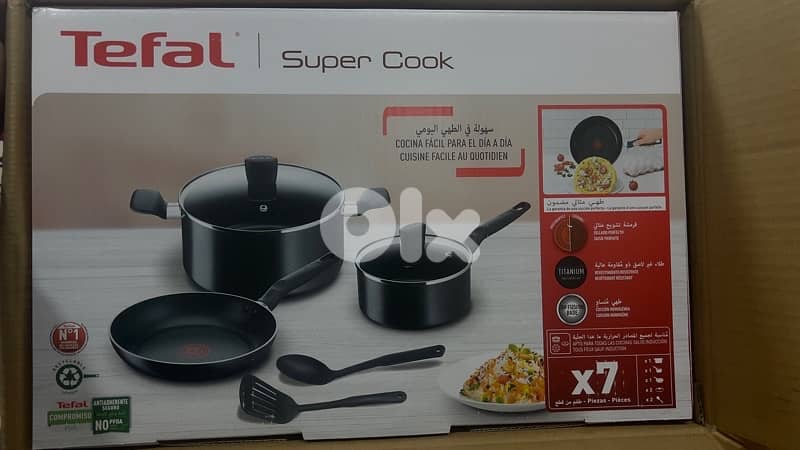 Tefal Supercook 7pcs set black 1