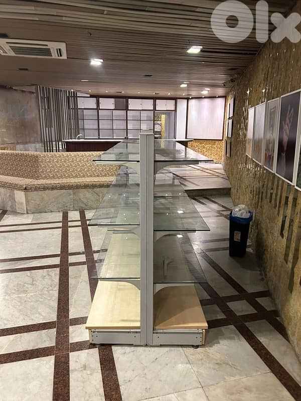 Bulk Shop Shelves – Large Quantity – Glass & Metal – Full Set 2