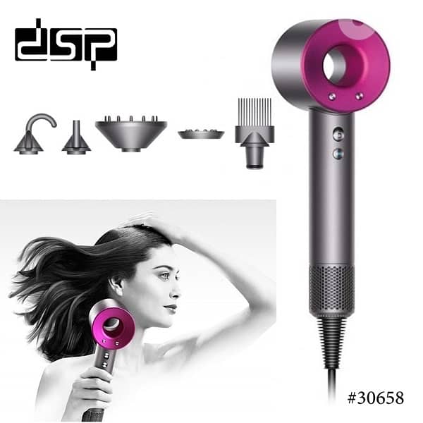 DSP Supersonic 110,000rpm hair dryer + accessories 1