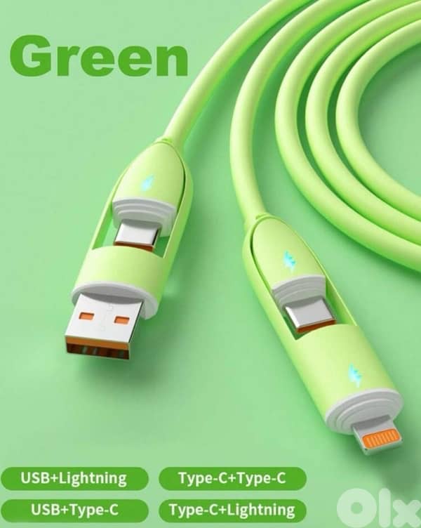 Fast Charging Cable 4in1 MFI Certified 2