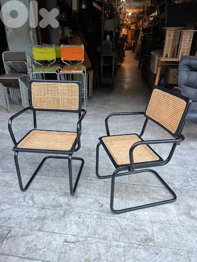 vintages chair Marcel breuer cesca black كرسي فوتاي عدد2 قش كاني