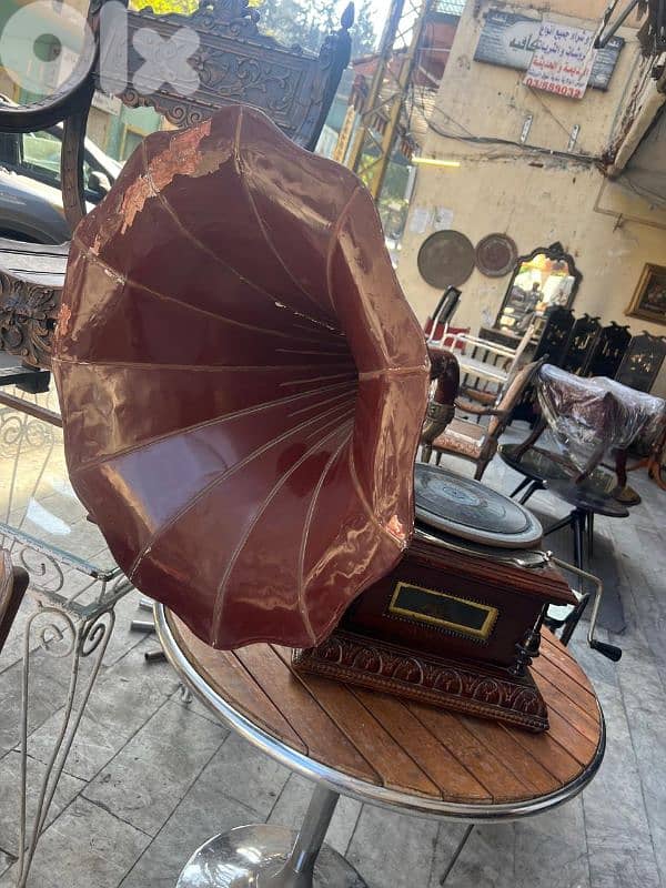 Antique made in england rare piece phonograph فونوغراف انتيك انجليزي 4