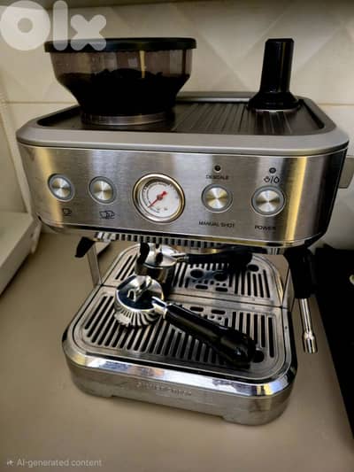 SilverCrest Espresso Machine with Built in Grinder