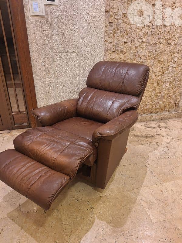 recliner chair genuine leather original 1