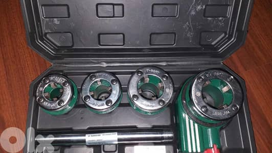 BSPT Pipe Threading Set  Parkside tools  40$ طقم قلاووز