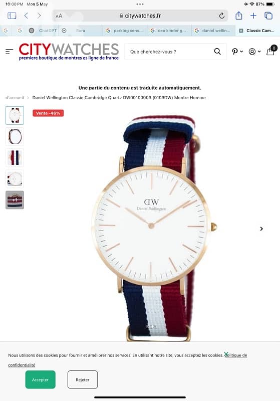 daniel wellington limited france edition 1