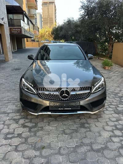 Mercedes C 300 AMG-line 4matic 2017 gray (clean carfax-47000 miles)