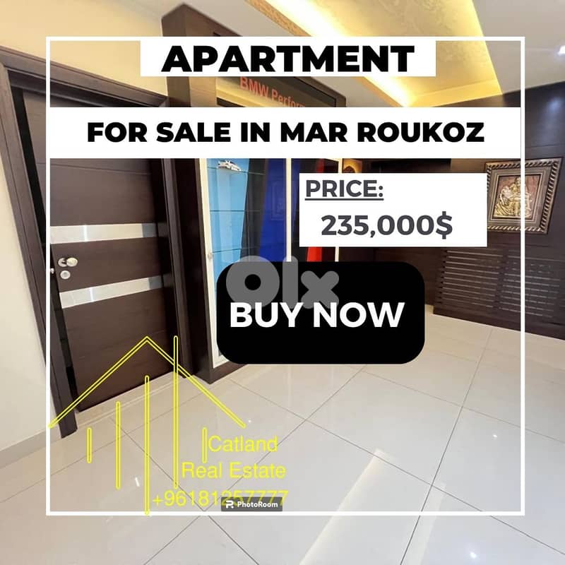 GF Apartment for sale in Mar roukoz 130m2 with garden 150m2 for $235K 0