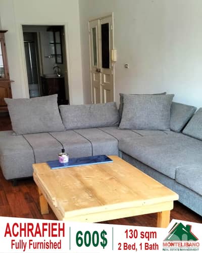 Fully Furnished 130 sqm Apartment For Rent in Achrafieh (أشرفية)