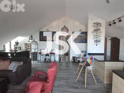 L19857 - Furnished Roof With Open View And Terrace For Rent in Bikfaya