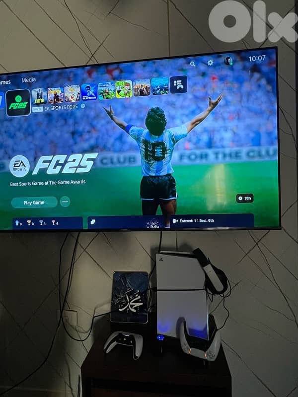 بلايستيشن 5 سليم مع شَنطة وسماعات + ألعاب جاهزة 1