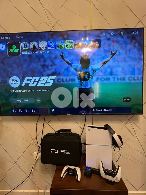 بلايستيشن 5 سليم مع شَنطة وسماعات + ألعاب جاهزة 2