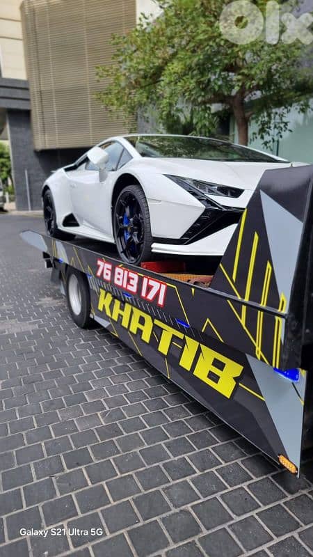 بلاطة هيدروليك لنقل السيارات خدمة سريعة 1