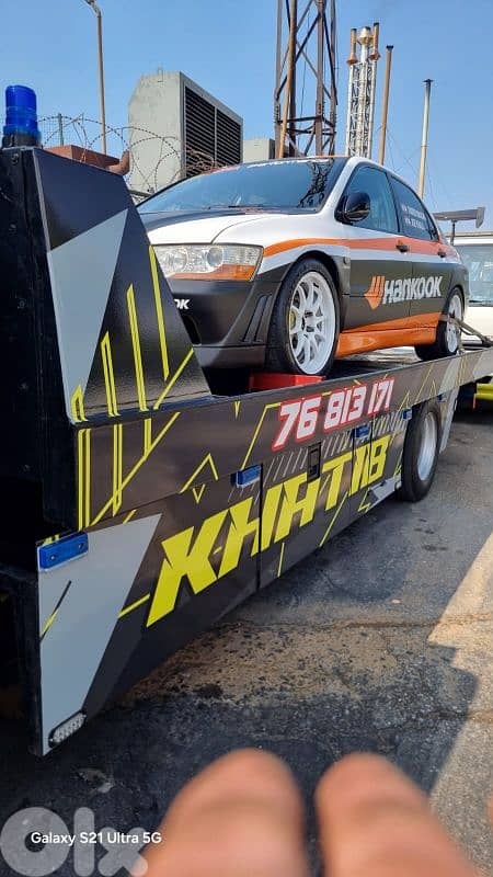 بلاطة هيدروليك لنقل السيارات خدمة سريعة 5