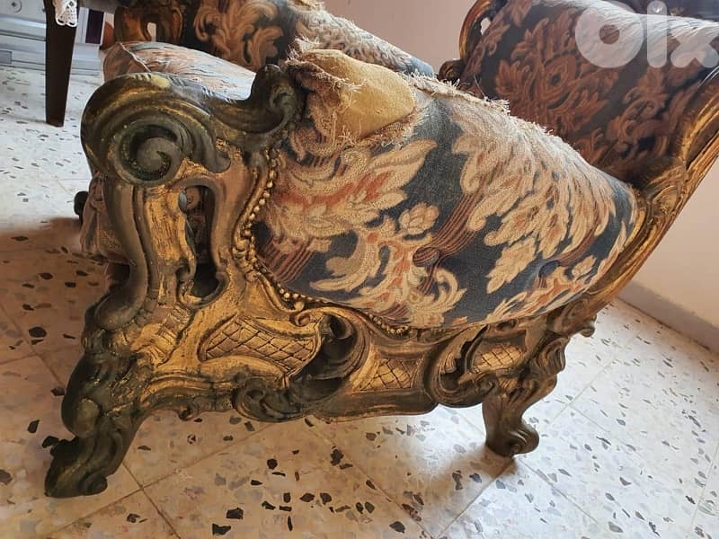 كنابيات مع طاولة وكراسي خشب زين 4