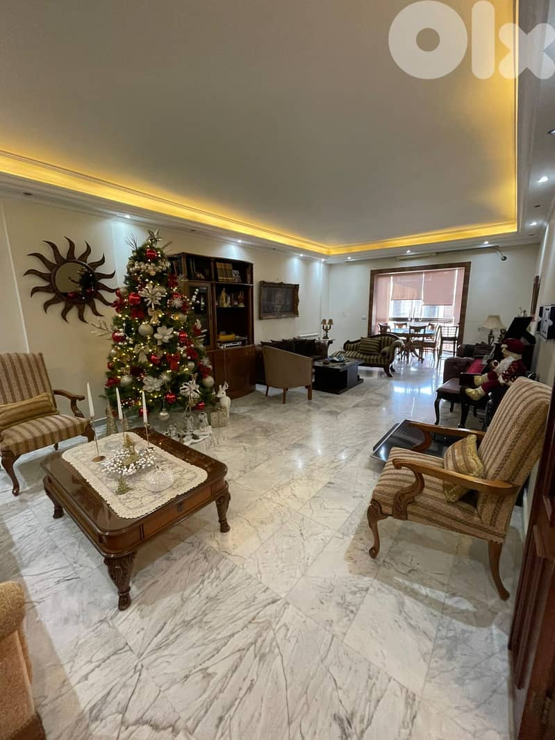 FULLY FURNISHED APARTMENT FOR SALE IN MANSOURIEH 3 BEDS, (MA-462) 0