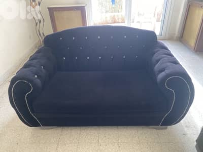 2 seater black