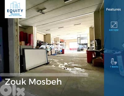 630 SQM Industrial Warehouse For Rent In Zouk Mosbeh #RK233125