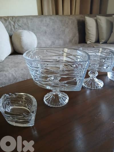 طقم كريستال تقيل مع فاز