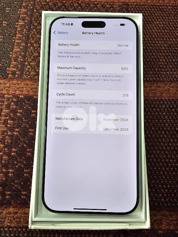 iphone 16 pro max 256 battery 93% like new with box 79171724 3