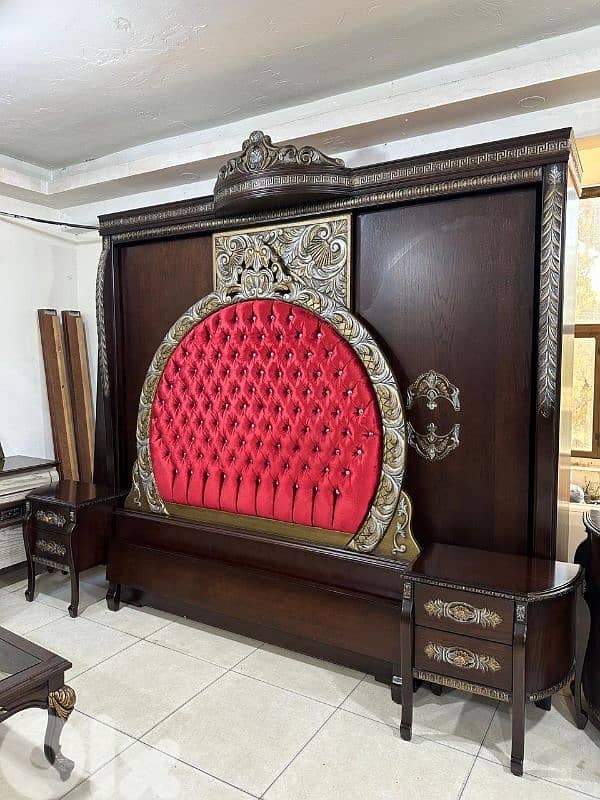 اوضة نوم ملكية سحاب خشب زان ولاتي كلا ملبسة قشر 0