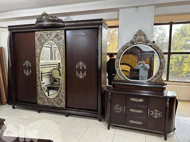 اوضة نوم ملكية سحاب خشب زان ولاتي كلا ملبسة قشر 5