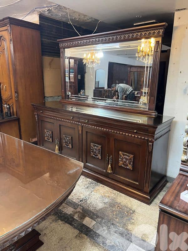 اوضة سفرة خشب زان ولاتي كلا ملبسة قشر 2