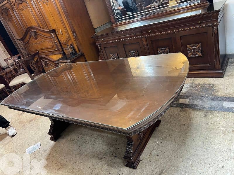 اوضة سفرة خشب زان ولاتي كلا ملبسة قشر 3