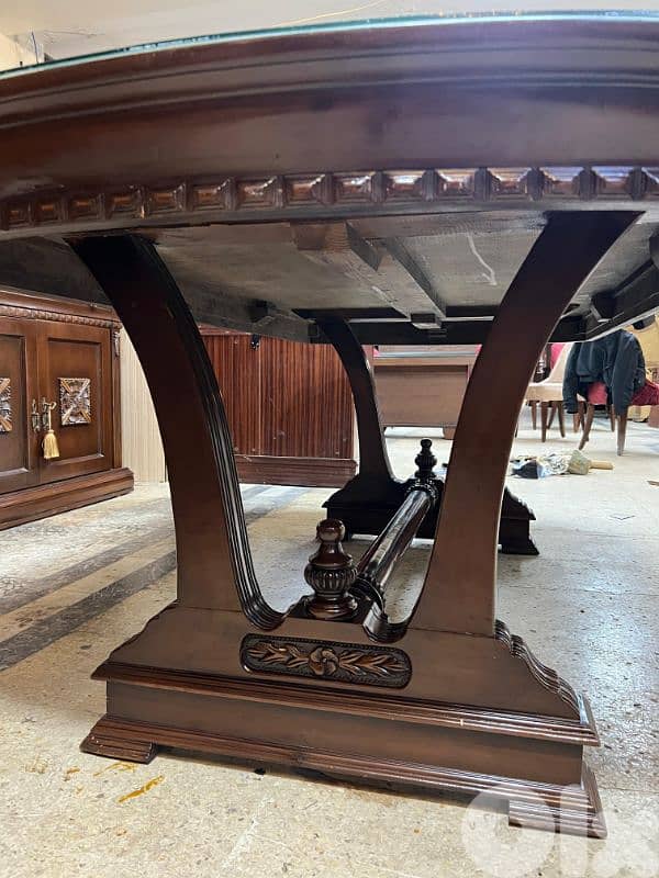 اوضة سفرة خشب زان ولاتي كلا ملبسة قشر 6