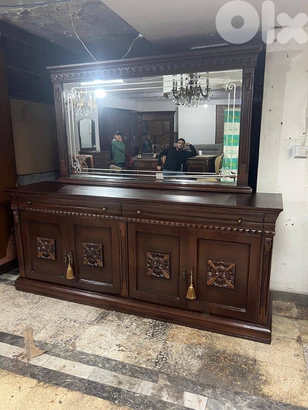 اوضة سفرة خشب زان ولاتي كلا ملبسة قشر 7